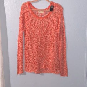 New Hollister Crochet Long Sleeve Summer Top/Cover Up Sz L